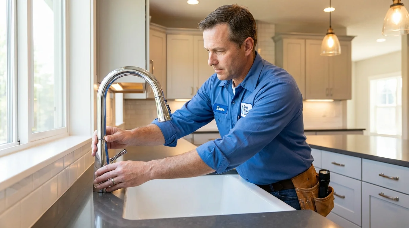 Kitchen faucet installation by Johns Plumbing LLC in South Lake Tahoe